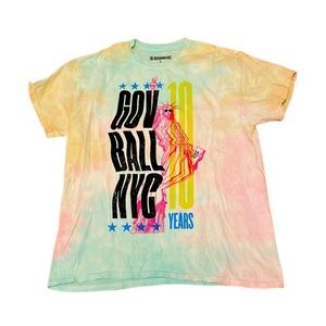 Gov Ball NYC Tie Dye 10th Anniversary Tee. Size L. EUC
